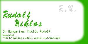 rudolf miklos business card